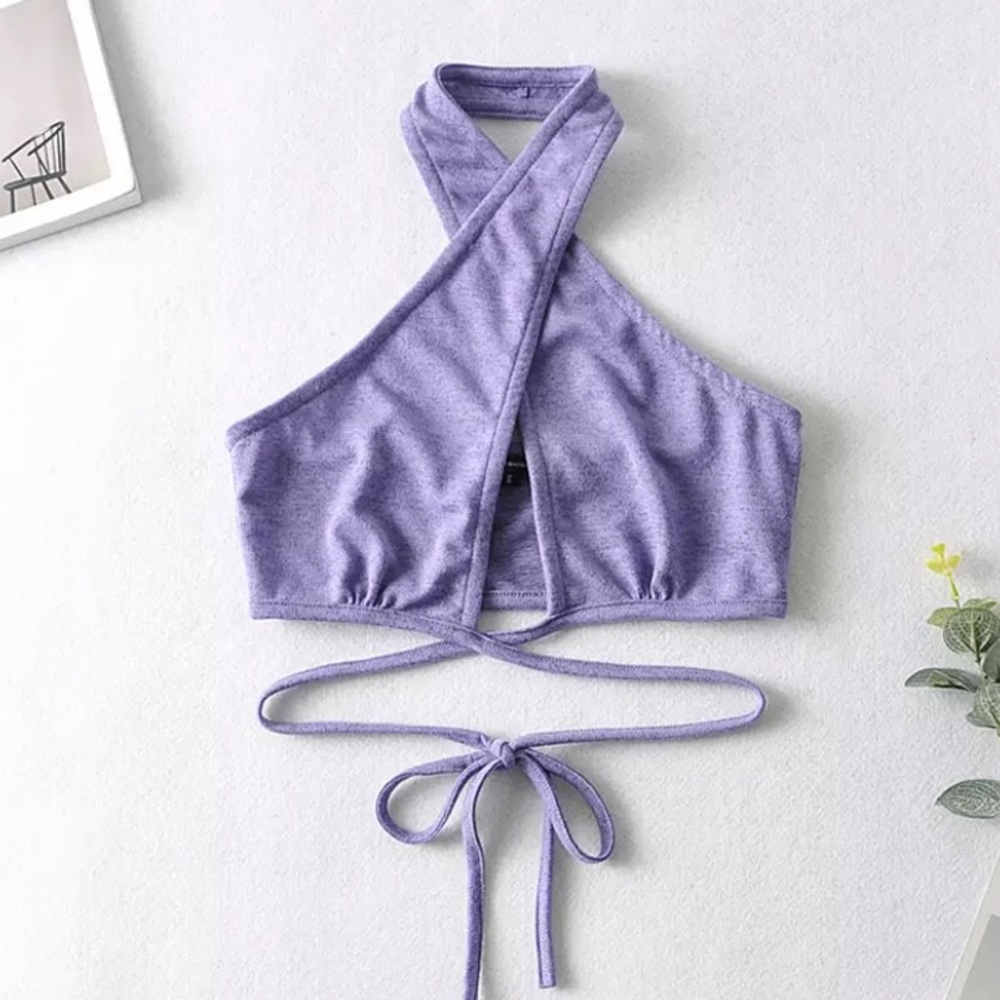 Lavender wrap bralette